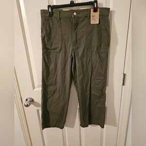 Levi's NWT Utility Pants Green Olive Waterproof Size 32x27